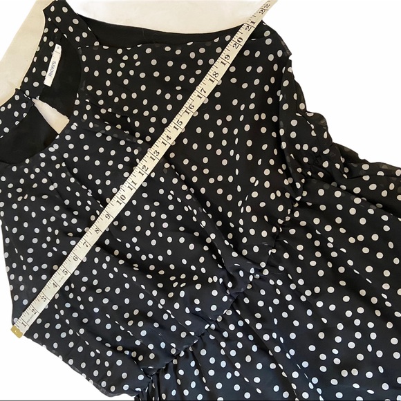 RICKIS Black&White Polka Dot Asymmetrical Dress 16 - Picture 9 of 10